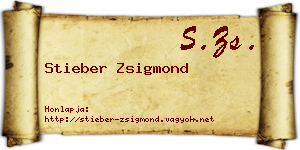 Stieber Zsigmond névjegykártya