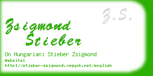 zsigmond stieber business card